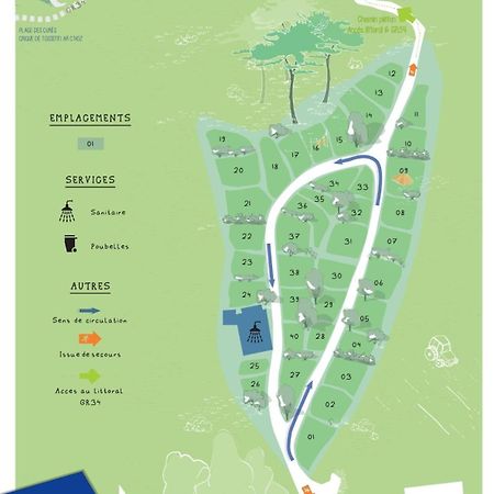 Aire De Camping Car, Caravane, Tente Emplacement Nu Avec Electricite Petit Camping Hotel Plestin-les-Grèves Eksteriør billede